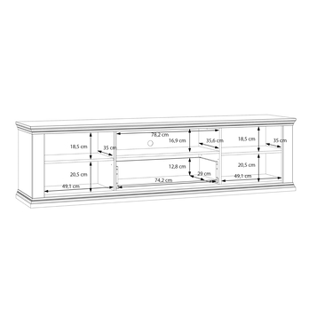 TV komoda PONTYPOOL biela/dub riva, šírka 200 cm 6