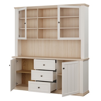 Príborník PONTYPOOL biela/dub riva 2