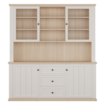 Príborník PONTYPOOL biela/dub riva 4