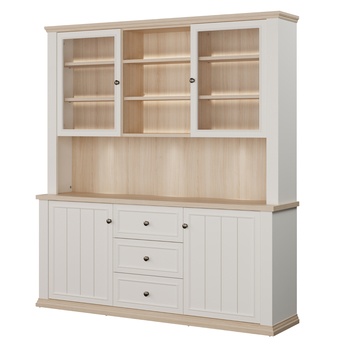 Príborník PONTYPOOL biela/dub riva 6