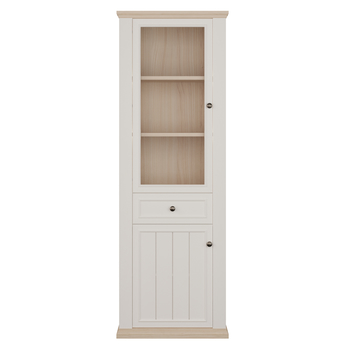 Vitrína PONTYPOOL biela/dub riva, šírka 70 cm, ľavá/pravá 4