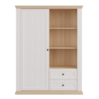 Regál PONTYPOOL biela/dub riva, šírka 120 cm 3