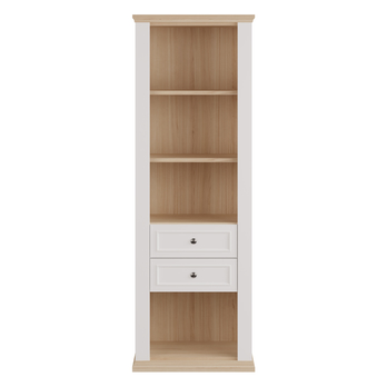 Regál PONTYPOOL biela/dub riva, šírka 70 cm 3