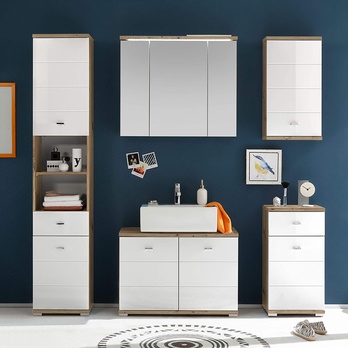 Zrkadlová skrinka POOL dub artisan, 80 cm 1