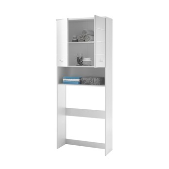 Skriňa nad práčku POOL biela vysoký lesk 2