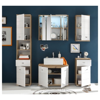 Zrkadlová skrinka POOL dub artisan, 80 cm 3