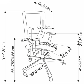 Kancelárska stolička PORIDIS čierna 9