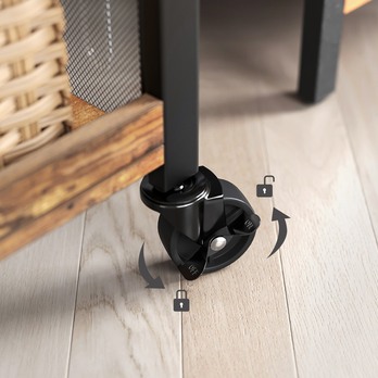 Servírovací stolík  PORTA čierna/hnedá 6