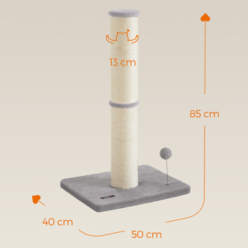 Mačacie škrabadlo POST sivá/prírodná 5