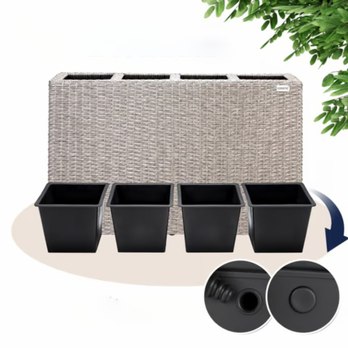 Vysoký obal na kvety POT 1 krémová 3