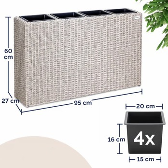 Vysoký obal na kvety POT 1 krémová 4