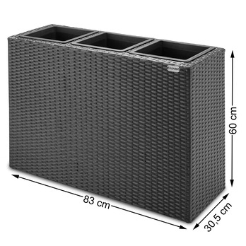 Vysoký obal na kvety POT 2 čierna 10