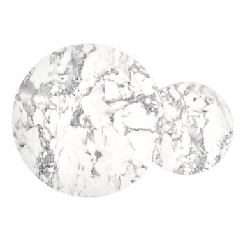 Konferenčný stolík POULO biely mramor/zlatá, sada 2 ks 3