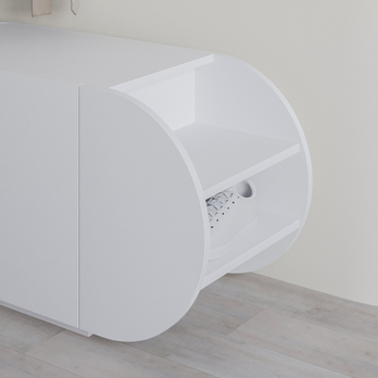 Lavica na topánky POZY biela 3