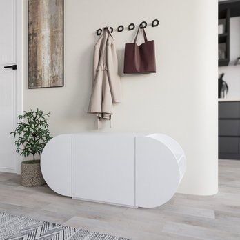 Lavica na topánky POZY biela 4