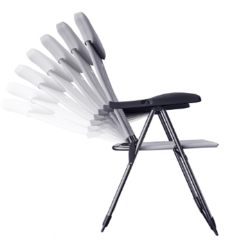 Záhradná stolička PRACTICAL tmavosivá, sada 4 ks 1