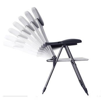 Záhradná stolička PRACTICAL svetlosivá, sada 4 ks 1