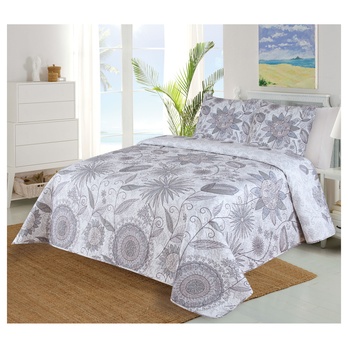 Prikrývka s obliečkami PRADO béžová, 2 ks 45x45 a 220x240 cm 1