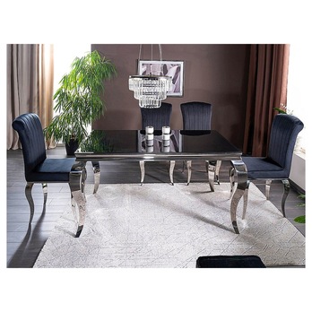 Jedálenská stolička PRANCI čierna/chróm 1