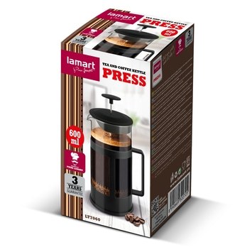 Kanvica na kávu PRESS plast/sklo, 600 ml 2