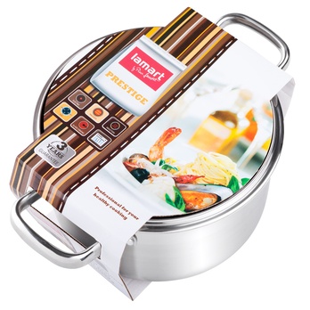 Hrniec s pokrievkou PRESTIGE nehrdzavejúca oceľ/sklo, objem 4,6 l 1
