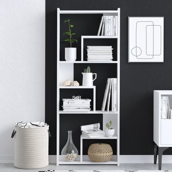 Regál/knižnica PRINS biela 1