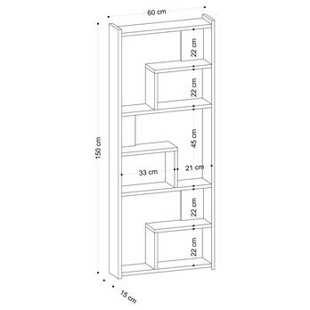 Regál/knižnica PRINS biela 3