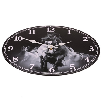 Nástenné hodiny PRINT kone, ⌀ 34 cm 1