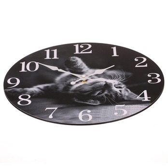 Nástenné hodiny PRINT mačka, ⌀ 34 cm 1