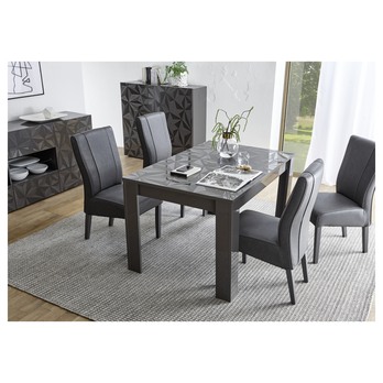 Jedálenský stôl PRISMA 4 sivá lesklá 1