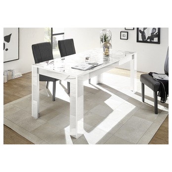 Jedálenský stôl PRISMA 5 biela lesklá 1