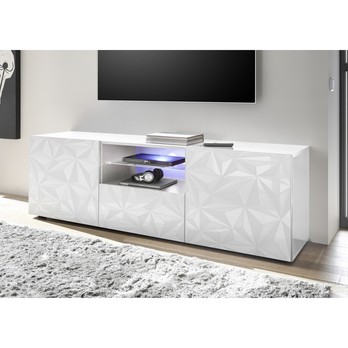 TV komoda PRISMA 6 biela lesklá 1