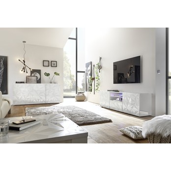 Komoda PRISMA 7 biela lesklá 3