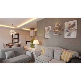 Nástenný regál PRISMA zlatá 1