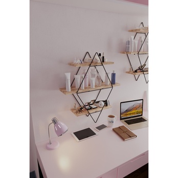 Nástenný regál PRISMA čierna 3