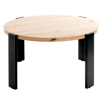 Prístavný stolík Prístavný stolík čierna/dub, priemer 42 cm 2