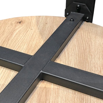 Prístavný stolík Prístavný stolík čierna/dub, priemer 42 cm 4