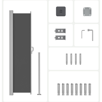 Bočná markíza PRIVACY sivá, 160x300 cm 3