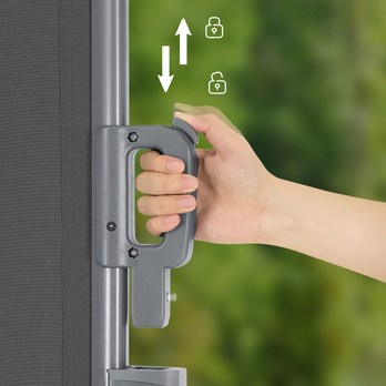 Bočná markíza PRIVACY sivá, 160x400 cm 4