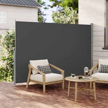 Bočná markíza PRIVACY sivá, 180x450 cm 1