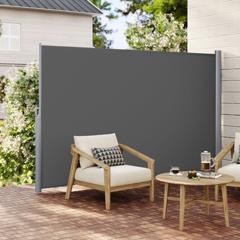 Bočná markíza PRIVACY sivá, 160x400 cm 1