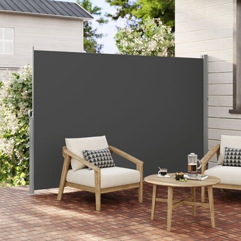 Bočná markíza PRIVACY sivá, 160x350 cm 1