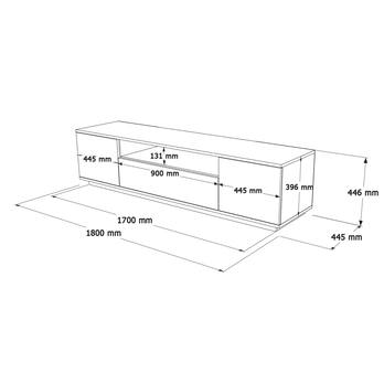 TV stolík + konferenčný stolík PRIVE 4 borovica atlantic/biela 4