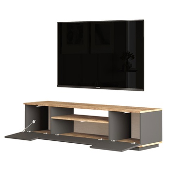 TV stolík + konferenčný stolík PRIVE 4 borovica atlantic/antracitová 2