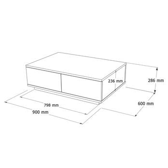 TV stolík + konferenčný stolík PRIVE 4 borovica atlantic/antracitová 5