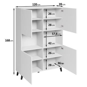 Komoda  PROBUS D 2 biela 4