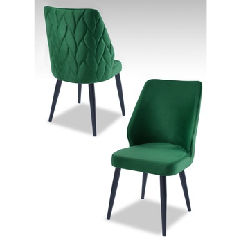 Jedálenská stolička PUFI zelená/čierna, sada 2 ks 1