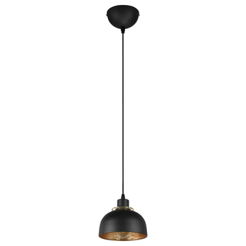 Závesné svietidlo PUNCH 5 čierny kov/zlatá 1