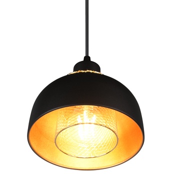 Závesné svietidlo PUNCH 5 čierny kov/zlatá 2