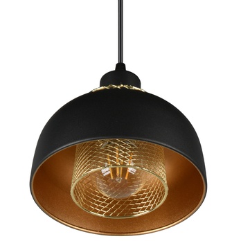 Závesné svietidlo PUNCH 5 čierny kov/zlatá 3